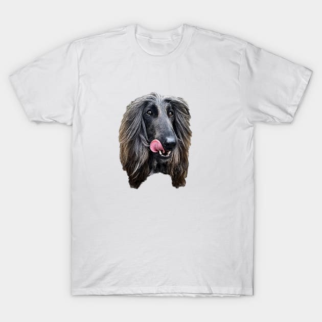 Afghan Hound Cute Dog T-Shirt by ElegantCat